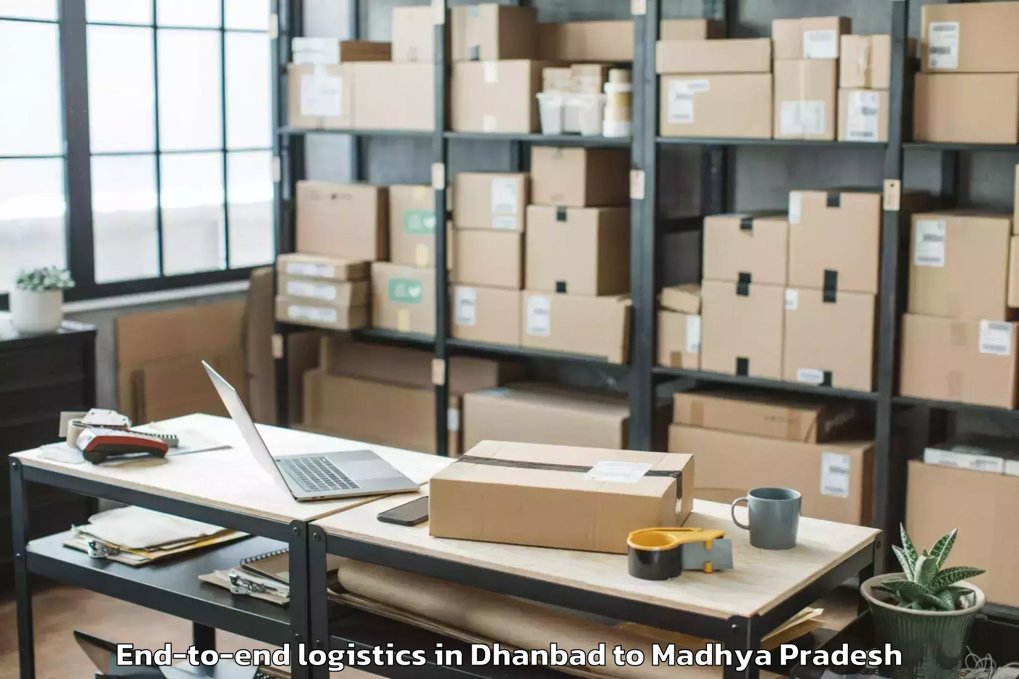 Top Dhanbad to Gyaraspur End To End Logistics Available